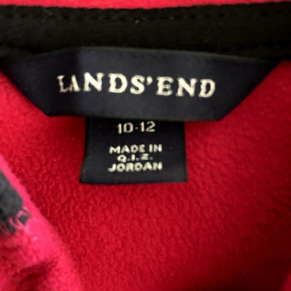 Lands' End Raspberry Pink Fleece Zip up Vest Womens Sz MP Gorpcore - Picture 3 of 9